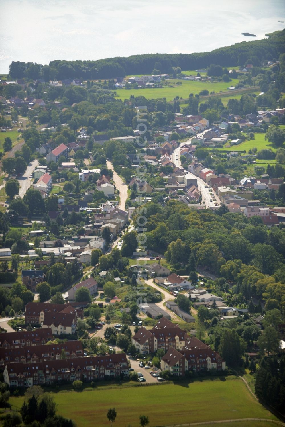 Aerial photograph Friedrichswalde - Town View of the streets and houses of the residential areas in Friedrichswalde in the state Brandenburg