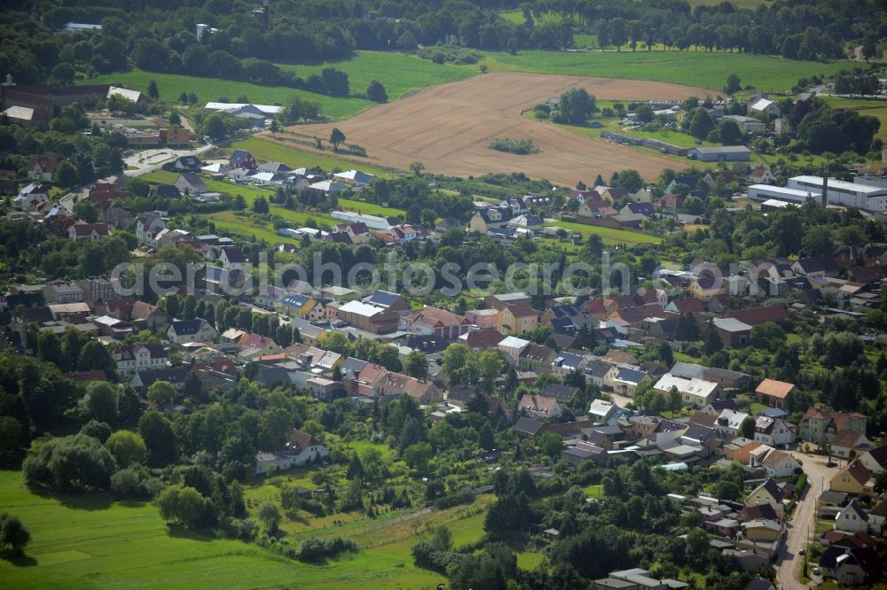 Friedrichswalde from above - Town View of the streets and houses of the residential areas in Friedrichswalde in the state Brandenburg