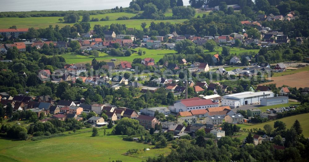 Friedrichswalde from the bird's eye view: Town View of the streets and houses of the residential areas in Friedrichswalde in the state Brandenburg