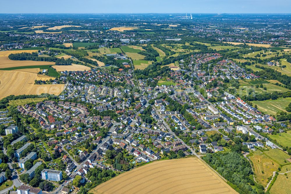 Aerial image Frohlinde - Town View of the streets and houses of the residential areas in Frohlinde in the state North Rhine-Westphalia, Germany