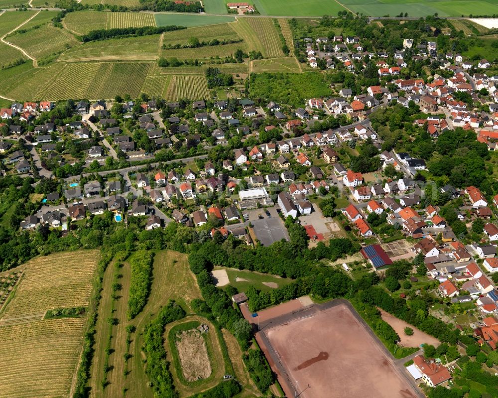 Aerial image Gau-Bischofsheim - Townscape of Gau-Bischofsheim in Rhineland-Palatinate