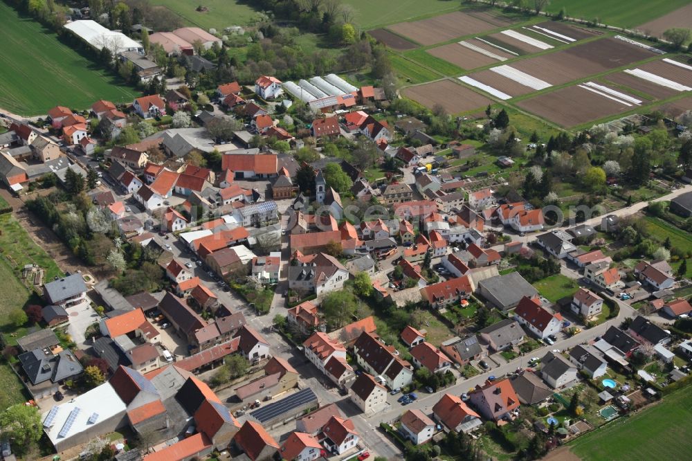 Gau-Odernheim / Gau-Köngernheim from above - Local view of Gau-Köngernheim, a district of Gau-Odernheim in Rhineland-Palatinate