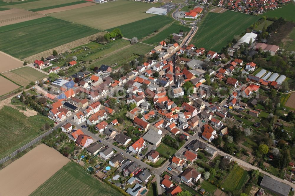 Aerial image Gau-Odernheim / Gau-Köngernheim - Local view of Gau-Köngernheim, a district of Gau-Odernheim in Rhineland-Palatinate