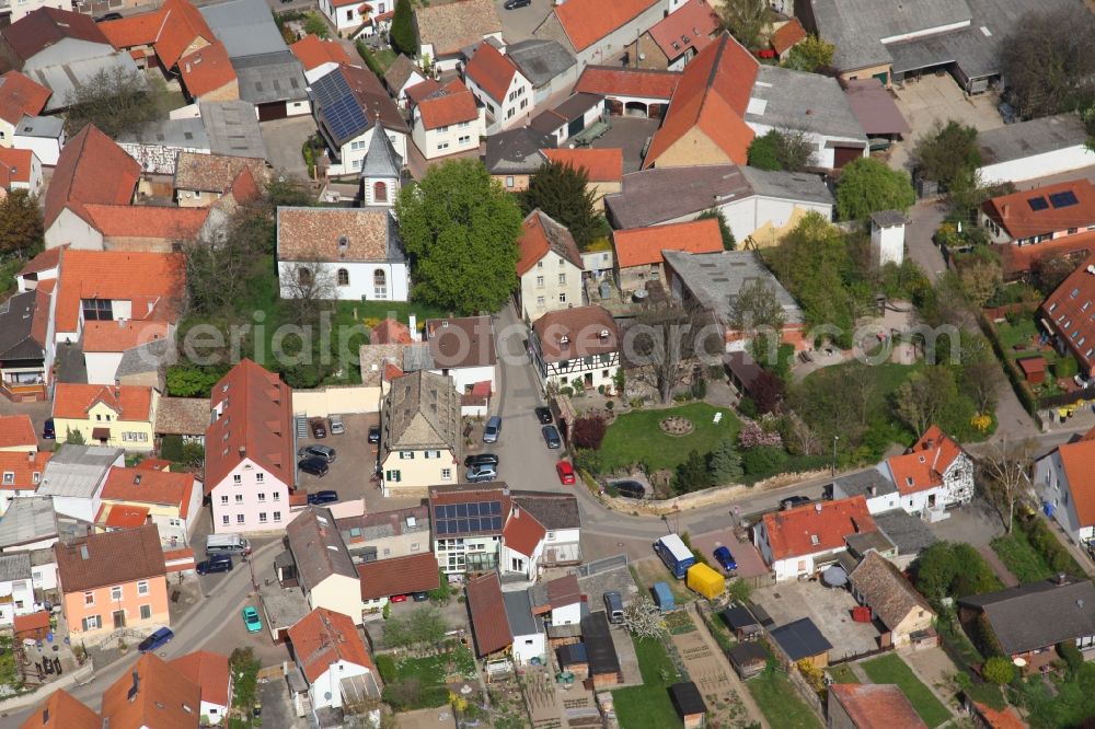 Gau-Odernheim / Gau-Köngernheim from above - Local view of Gau-Köngernheim, a district of Gau-Odernheim in Rhineland-Palatinate