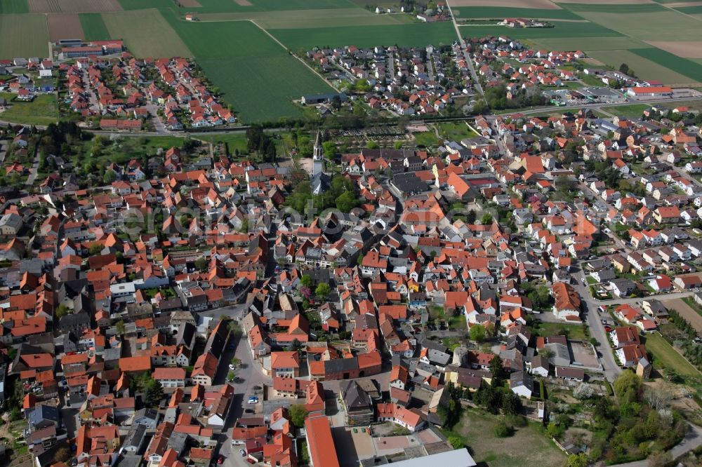 Gau-Odernheim from above - View of Gau- Odernheim in Alzey-Worms district in Rhineland-Palatinate