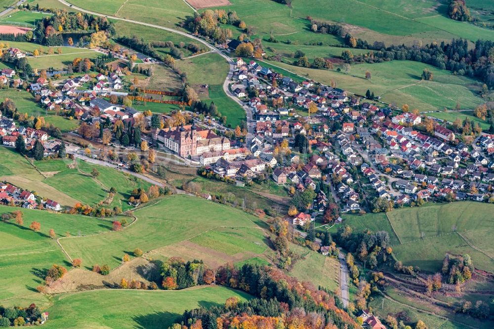 Aerial photograph Sankt Peter - Complex of buildings of the monastery in Sankt Peter in the state Baden-Wuerttemberg, Germany