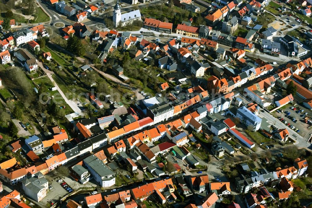 Friedrichroda from above - Town View of the streets and houses of the residential areas in Friedrichroda in the state Thuringia, Germany