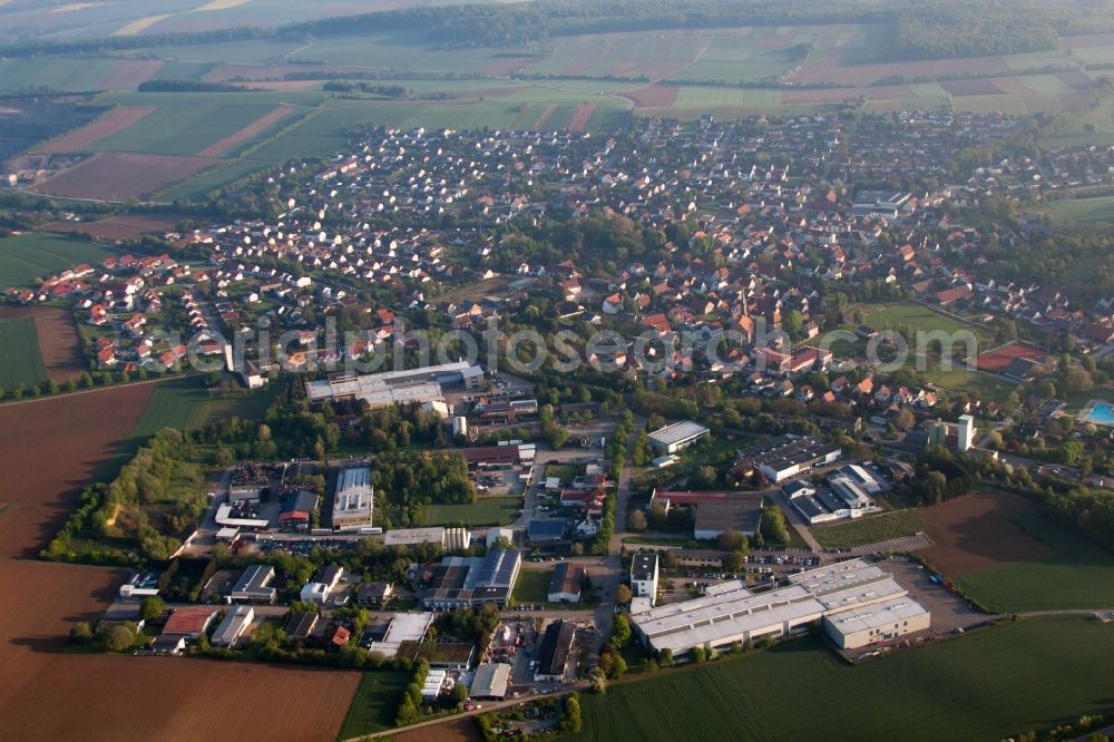 Aerial photograph Gemmingen - Town View of the streets and houses of the residential areas in Gemmingen in the state Baden-Wuerttemberg, Germany