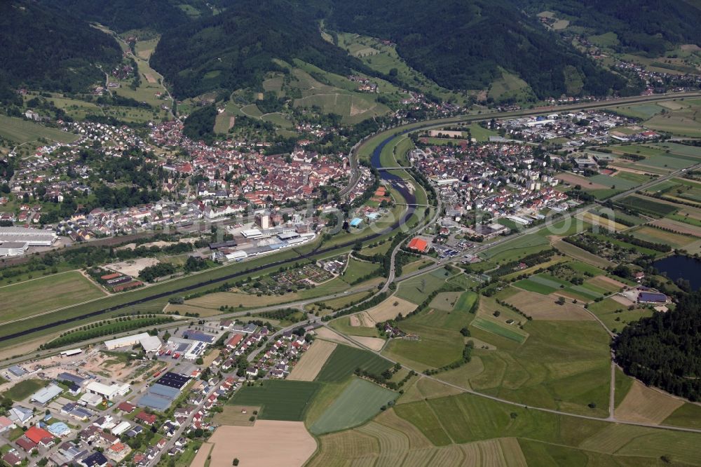 Gengenbach from the bird's eye view: Local view of Gengenbach in Baden-Württemberg