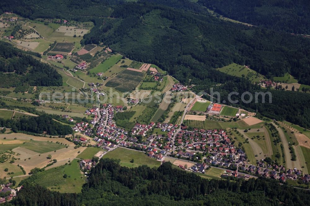 Aerial photograph Gengenbach - Local view of Gengenbach in Baden-Württemberg