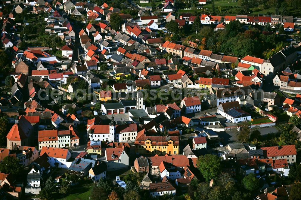 Aerial image Gerbstedt - Town View of the streets and houses of the residential areas in Gerbstedt in the state Saxony-Anhalt, Germany