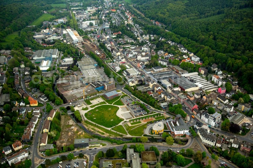 Aerial photograph Gevelsberg - Town View of the streets and houses of the residential areas and industry areas in Gevelsberg in the state North Rhine-Westphalia