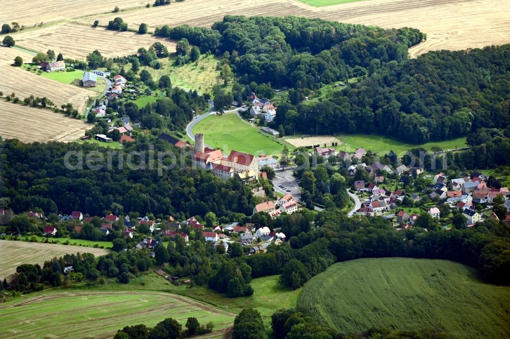 Aerial photograph Gnandstein - Town View of the streets and houses of the residential areas in Gnandstein in the state Saxony