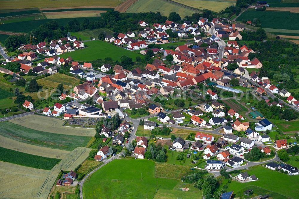 Aerial photograph Gosberg - Town View of the streets and houses of the residential areas in Gosberg in the state Bavaria, Germany