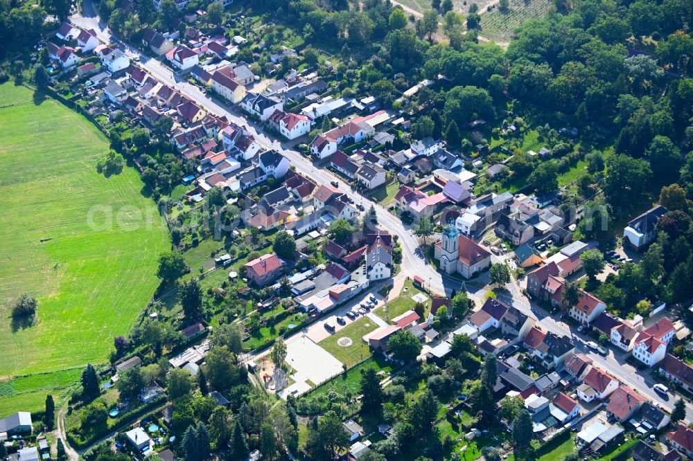 Aerial photograph Gosen-Neu Zittau - Town View of the streets and houses of the residential areas in the district Neu Zittau in Gosen-Neu Zittau in the state Brandenburg, Germany