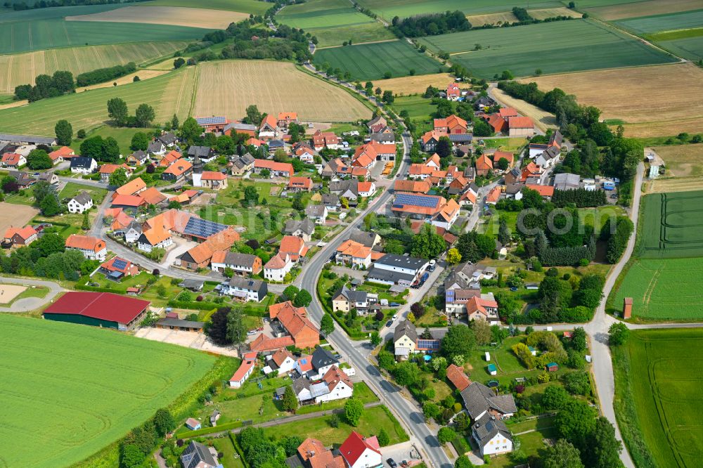 Aerial photograph Graste - Town View of the streets and houses of the residential areas in Graste in the state Lower Saxony, Germany