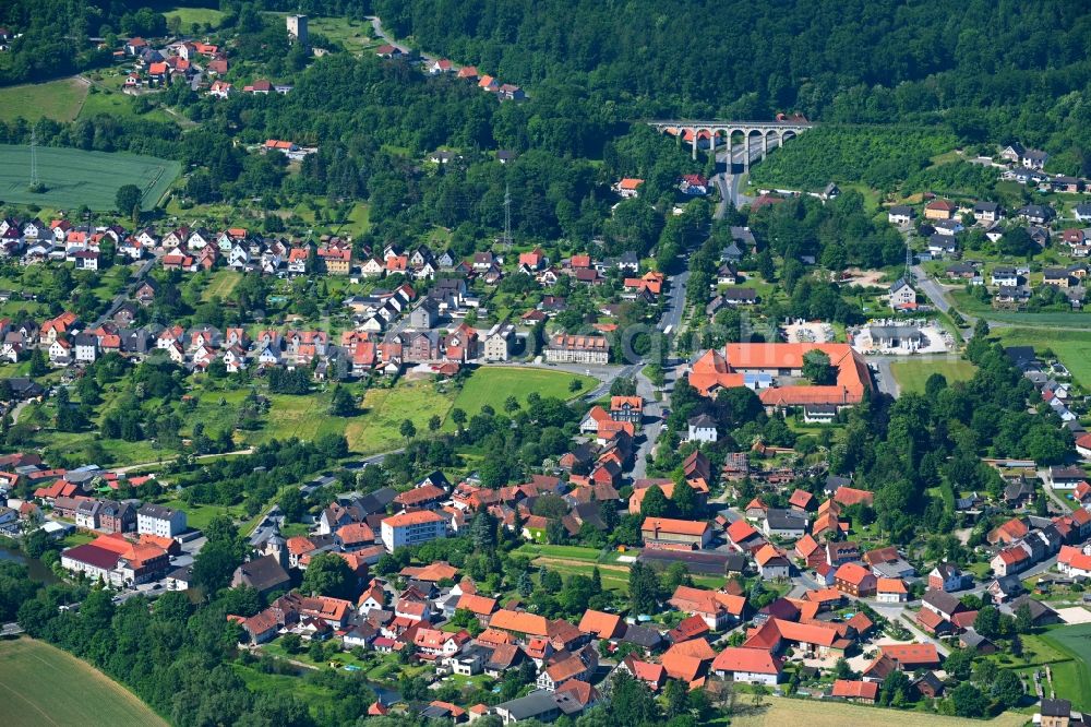 Aerial image Greene - Town View of the streets and houses of the residential areas in Greene in the state Lower Saxony, Germany