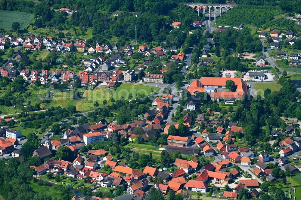 Aerial photograph Greene - Town View of the streets and houses of the residential areas in Greene in the state Lower Saxony, Germany