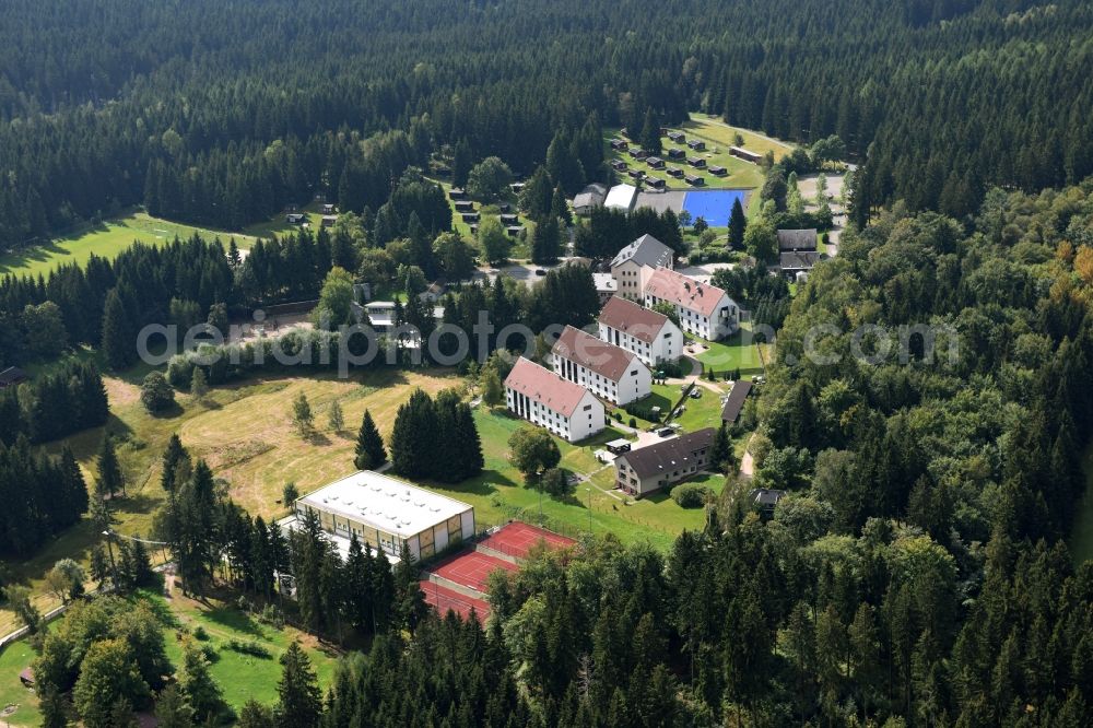 Aerial photograph Grünheide - View of Gruenheide with its forest park and holiday houses in the state of Saxony