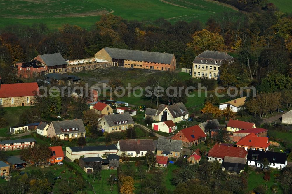 Gerswalde OT Groß Fredenwalde from the bird's eye view: District view of Gross Fredenwalde in the state Brandenburg