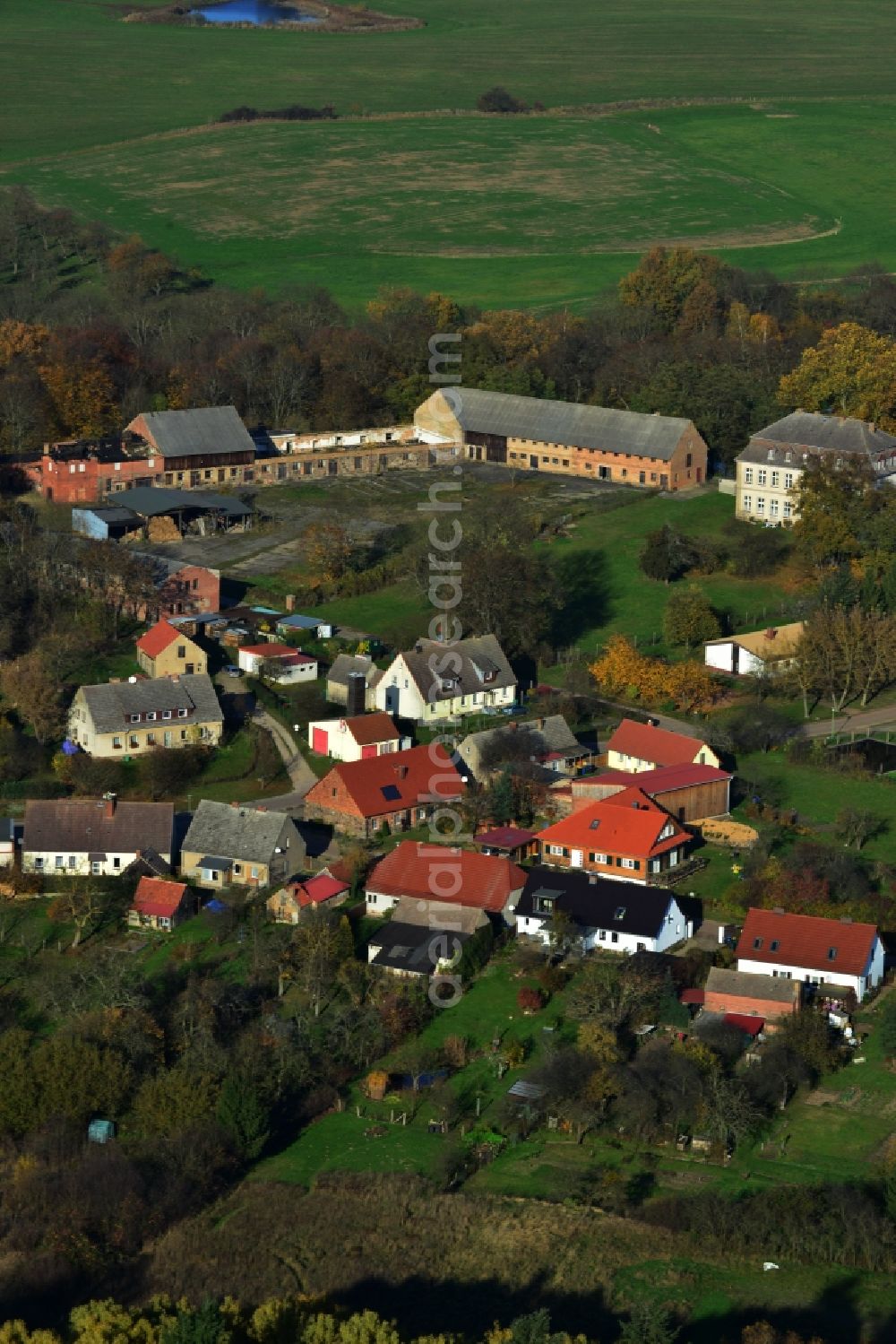 Aerial photograph Gerswalde OT Groß Fredenwalde - District view of Gross Fredenwalde in the state Brandenburg