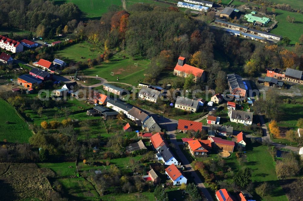 Gerswalde OT Groß Fredenwalde from above - District view of Gross Fredenwalde in the state Brandenburg