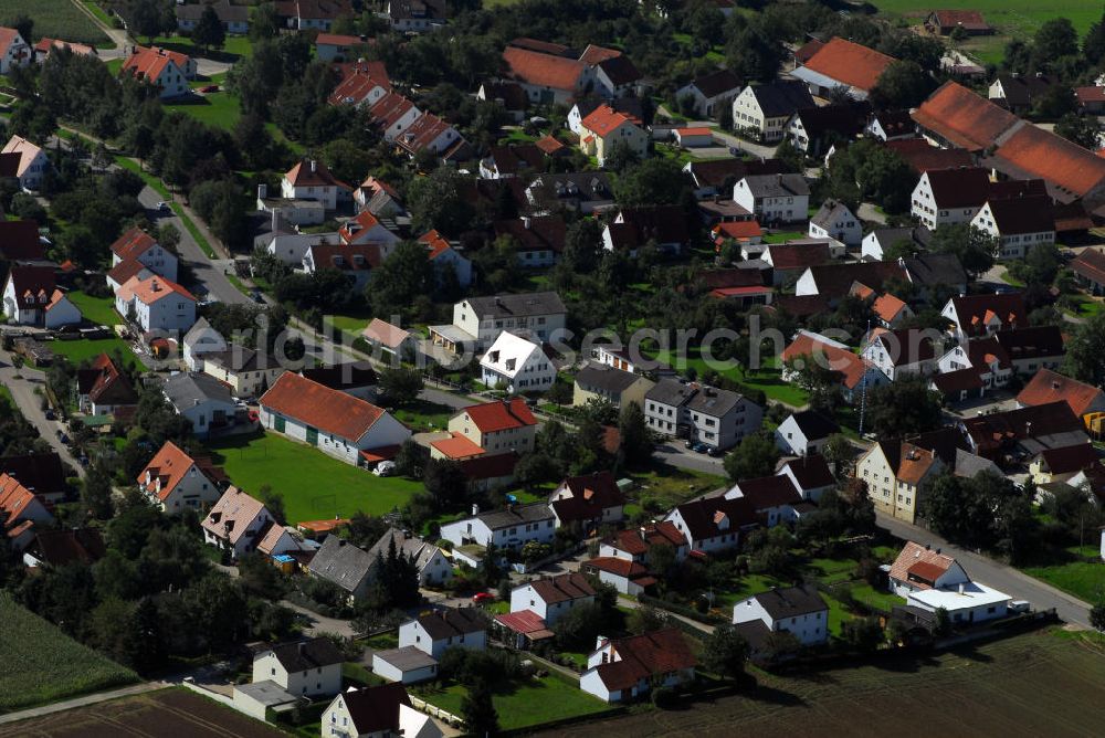 Aerial photograph Erdweg / OT Großberghofen - Blick auf den Ort Großberghofen der Gemeinde Erdweg.