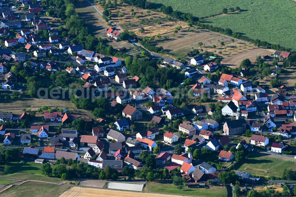 Hammelburg from the bird's eye view: Town View of the streets and houses of the residential areas in Hammelburg in the state Bavaria, Germany