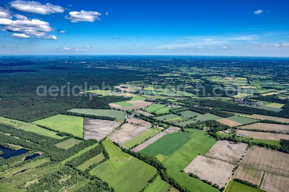 Aerial photograph Hartenholm - Town View of the streets and houses of the residential areas in Hartenholm in the state Schleswig-Holstein, Germany