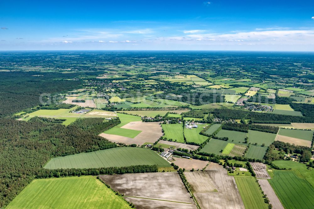 Aerial image Hartenholm - Town View of the streets and houses of the residential areas in Hartenholm in the state Schleswig-Holstein, Germany