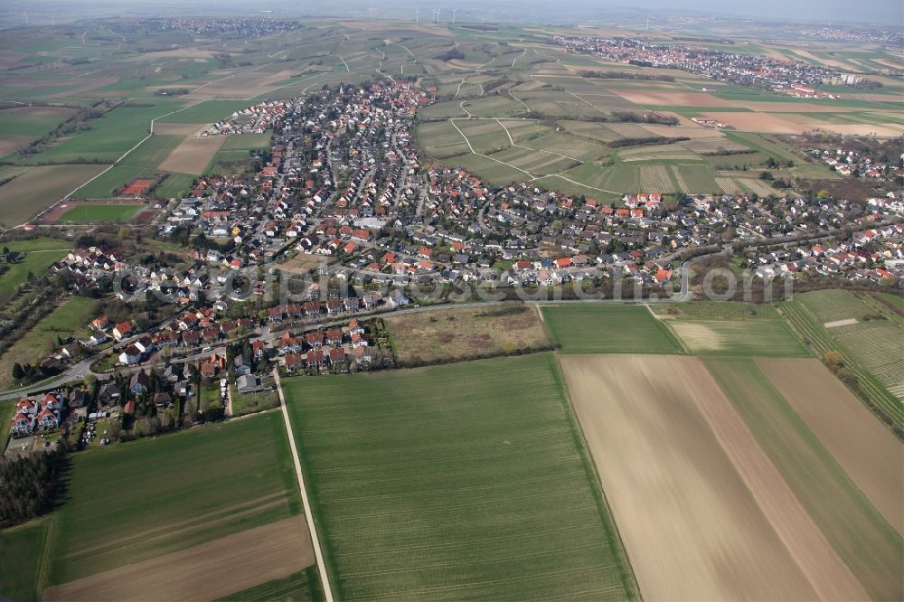 Harxheim from the bird's eye view: Local view of Harxheim in the state of Rhineland-Palatinate