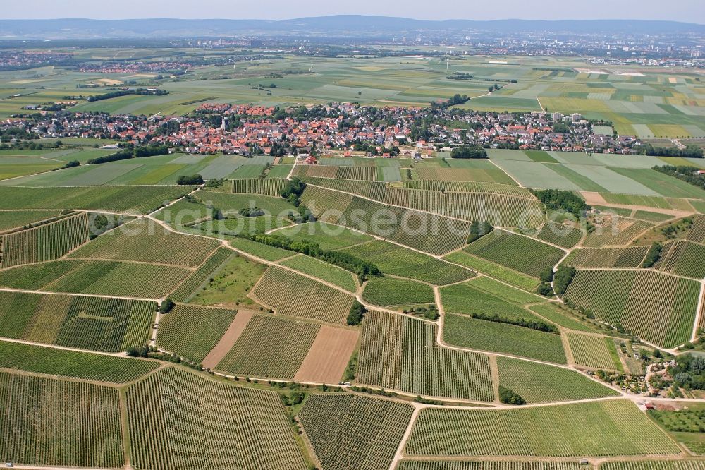 Harxheim from above - Local view of Harxheim in the state of Rhineland-Palatinate