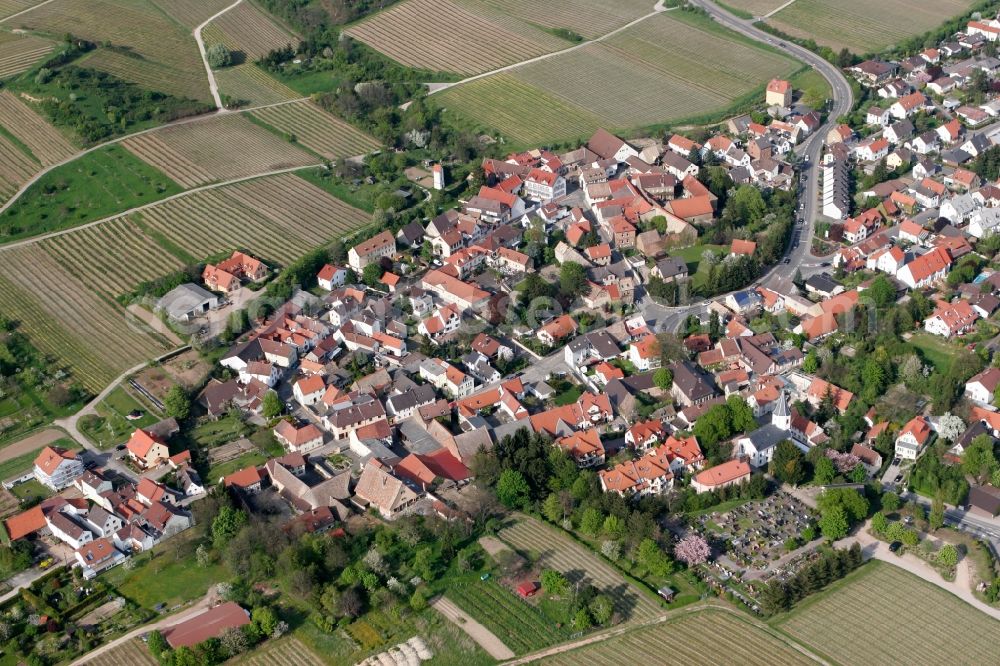 Harxheim from the bird's eye view: Local view of Harxheim in the state of Rhineland-Palatinate