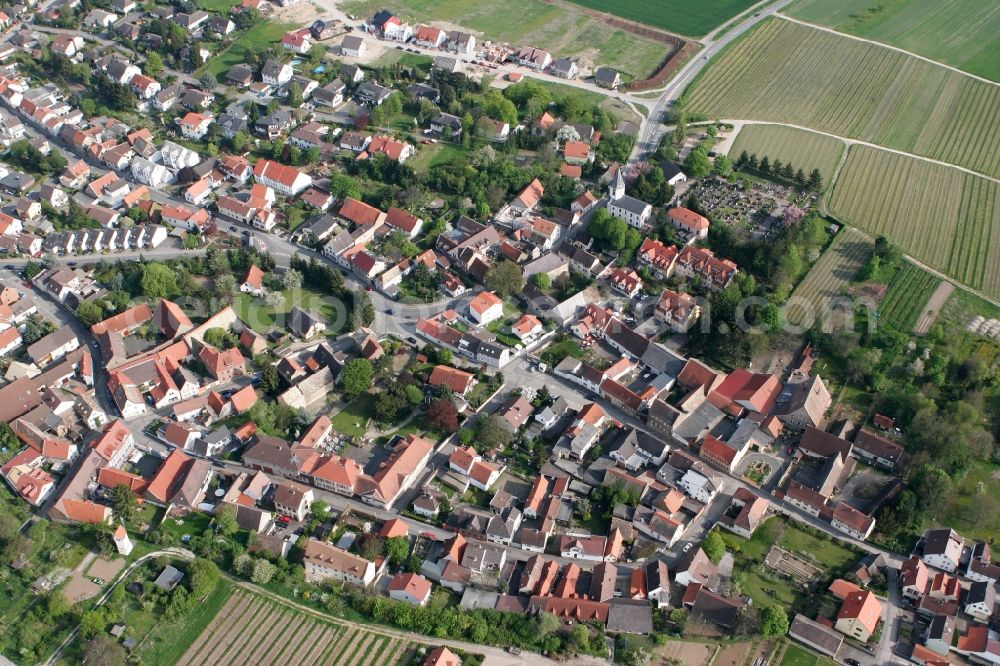 Aerial image Harxheim - Local view of Harxheim in the state of Rhineland-Palatinate