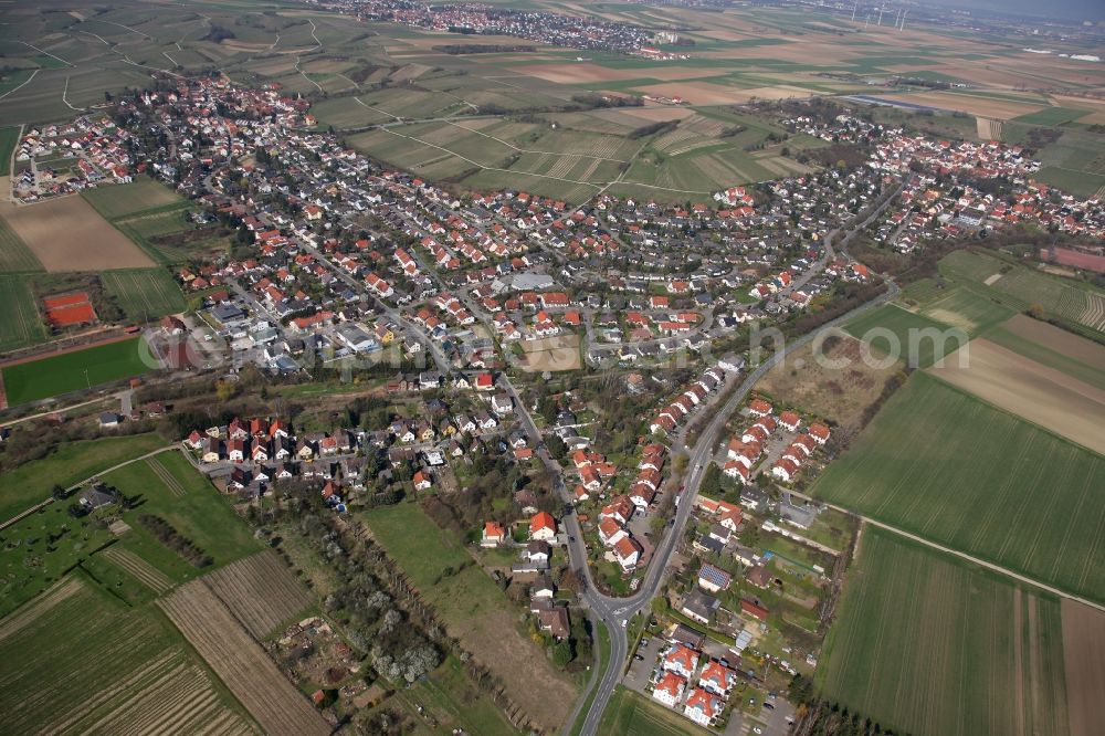 Harxheim from the bird's eye view: Local view of Harxheim in the state of Rhineland-Palatinate