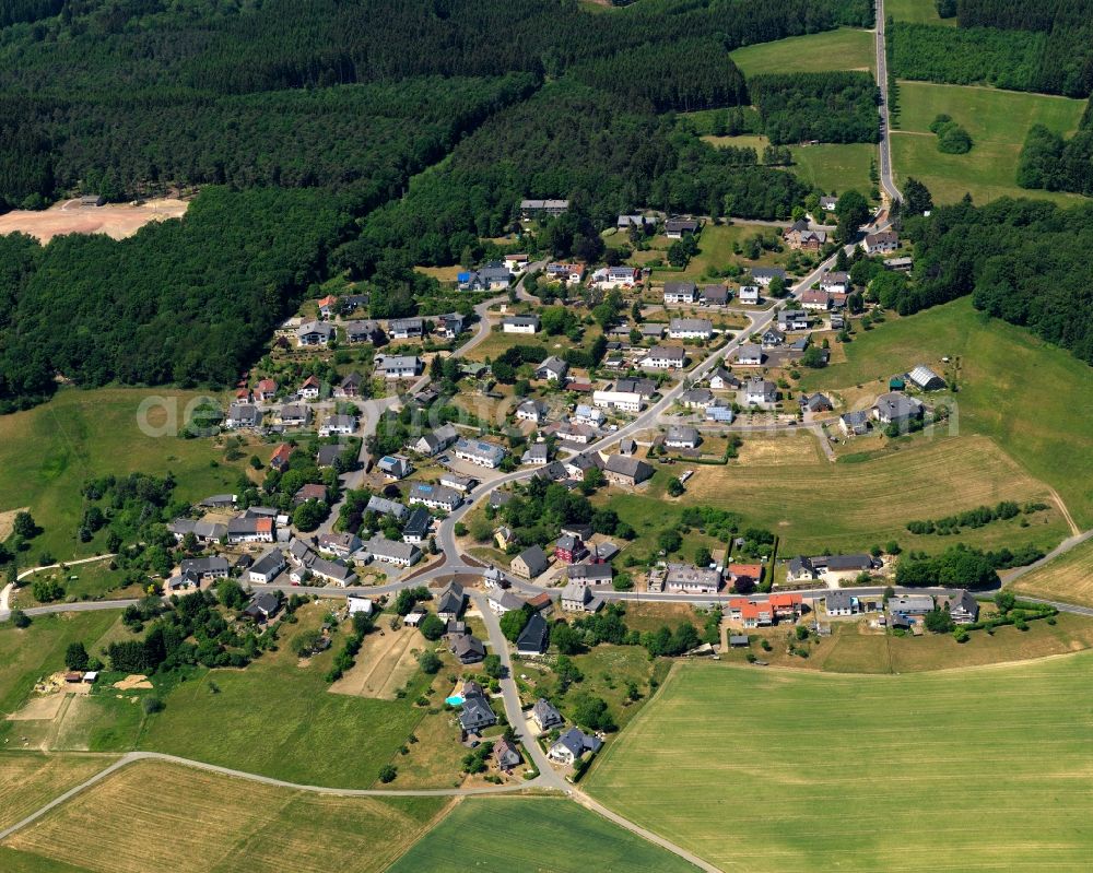 Aerial image Hattgenstein - District view of Hattgenstein in the state Rhineland-Palatinate