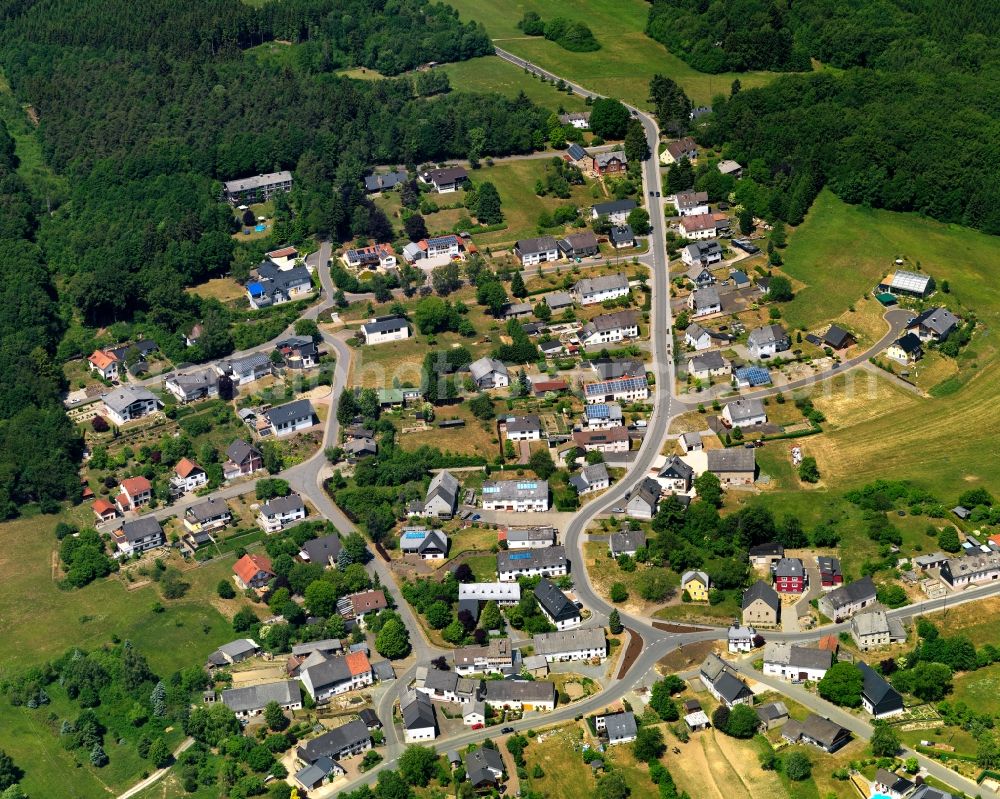 Aerial photograph Hattgenstein - District view of Hattgenstein in the state Rhineland-Palatinate