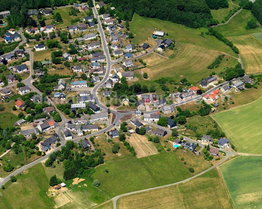 Hattgenstein from above - District view of Hattgenstein in the state Rhineland-Palatinate