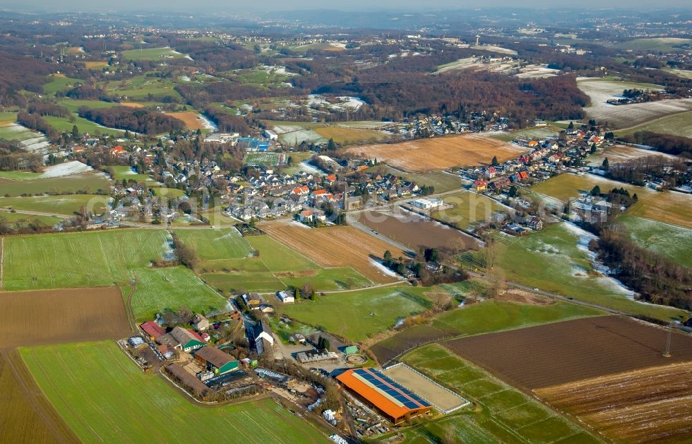 Aerial image Herzkamp - View of winterly Herzkamp in the state of North Rhine-Westphalia