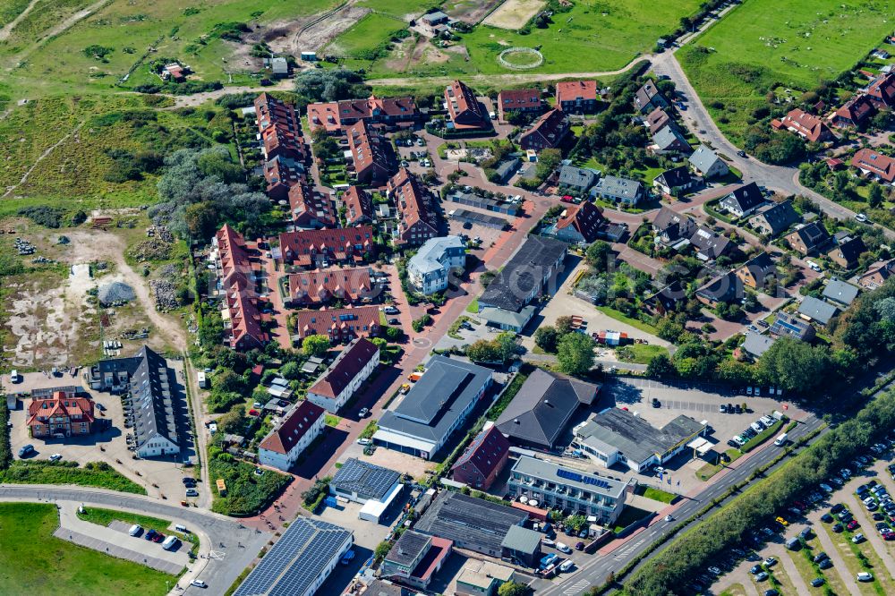 Aerial photograph Norderney - Local view of the Gorch Fock Weg on the island of Norderney in the state of Lower Saxony, Germany