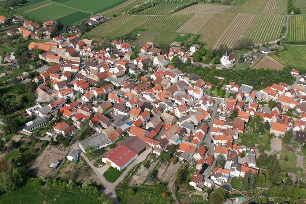 Aerial photograph Hillesheim - Local view of Hillesheim in the state of Rhineland-Palatinate