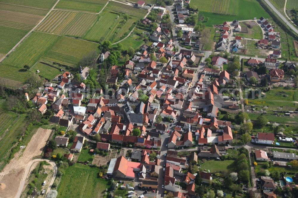 Aerial image Hohen-Sülzen - Townscape Hohen-Sülzen in the state of Rhineland-Palatinate