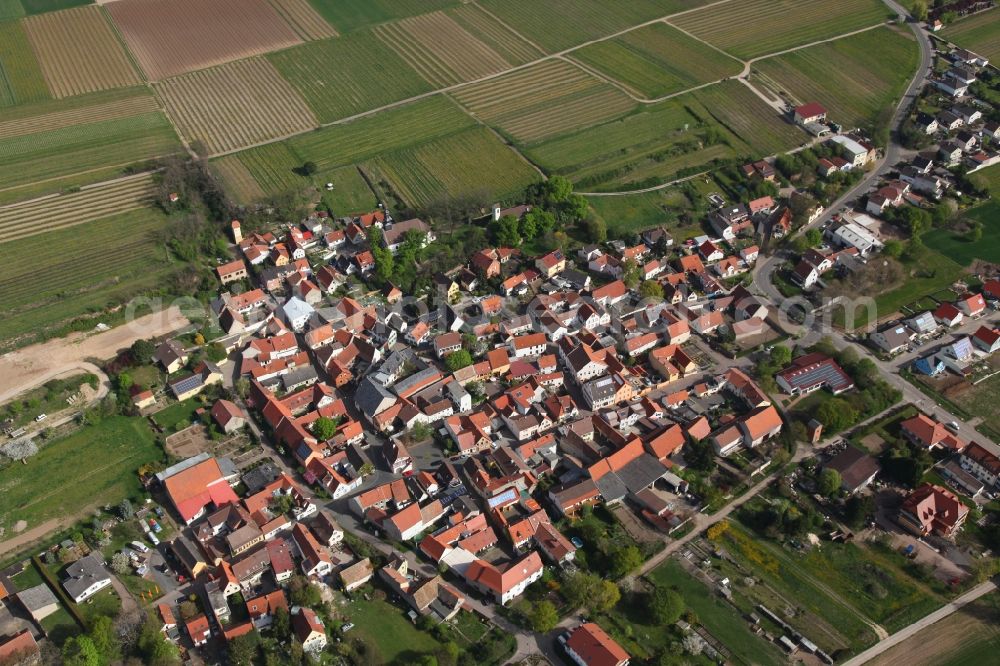 Aerial photograph Hohen-Sülzen - Townscape Hohen-Sülzen in the state of Rhineland-Palatinate