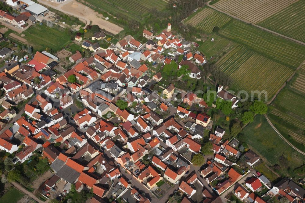 Hohen-Sülzen from the bird's eye view: Townscape Hohen-Sülzen in the state of Rhineland-Palatinate