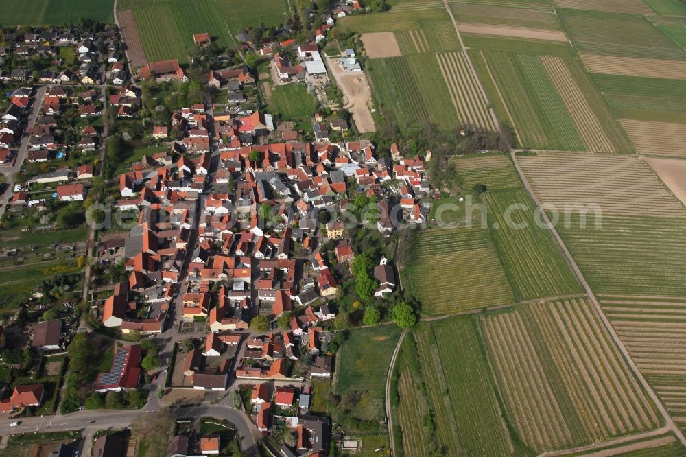 Aerial image Hohen-Sülzen - Townscape Hohen-Sülzen in the state of Rhineland-Palatinate