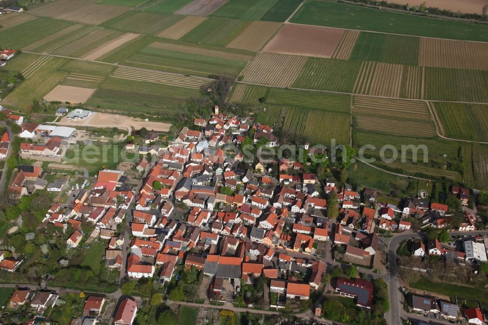 Aerial photograph Hohen-Sülzen - Townscape Hohen-Sülzen in the state of Rhineland-Palatinate