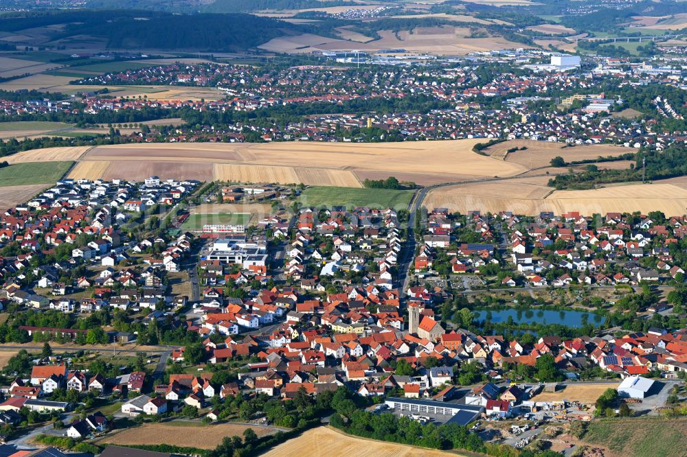 Aerial photograph Hohenroth - Town View of the streets and houses of the residential areas in Hohenroth in the state Bavaria, Germany