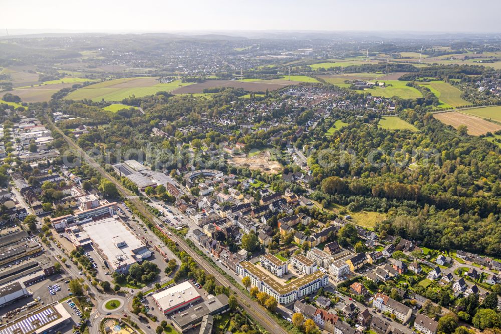 Hombruch from the bird's eye view: Town View of the streets and houses of the residential areas in Hombruch at Ruhrgebiet in the state North Rhine-Westphalia, Germany