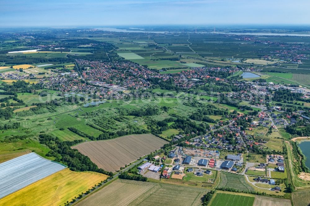 Aerial photograph Horneburg - Town View of the streets and houses of the residential areas in Horneburg in the state Lower Saxony, Germany