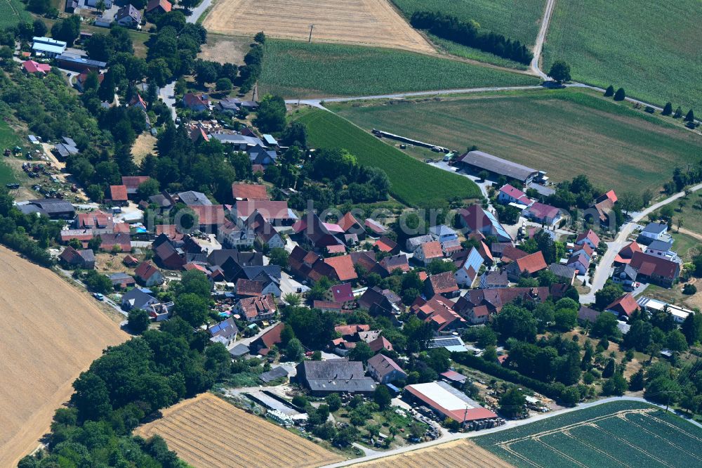 Aerial image Öhringen - Town View of the streets and houses of the residential areas on street Glockenstrasse in the district Unterohrn in Oehringen in the state Baden-Wuerttemberg, Germany